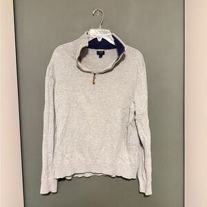 J. Crew Light Gray Zip-Up Sweater